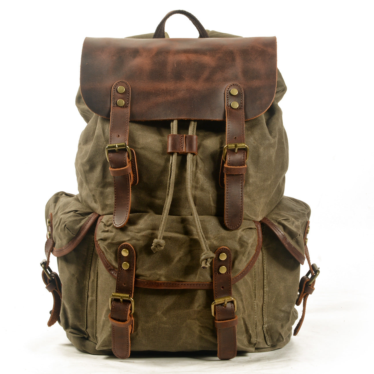 The Pathfinder™ Leather-Flap Backpack