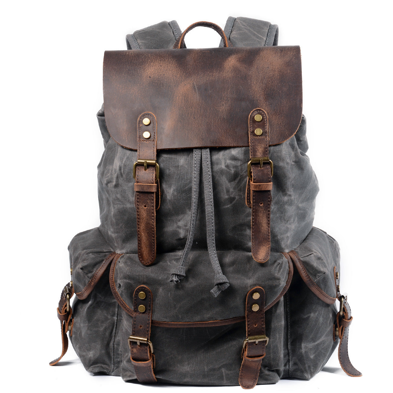The Pathfinder™ Leather-Flap Backpack