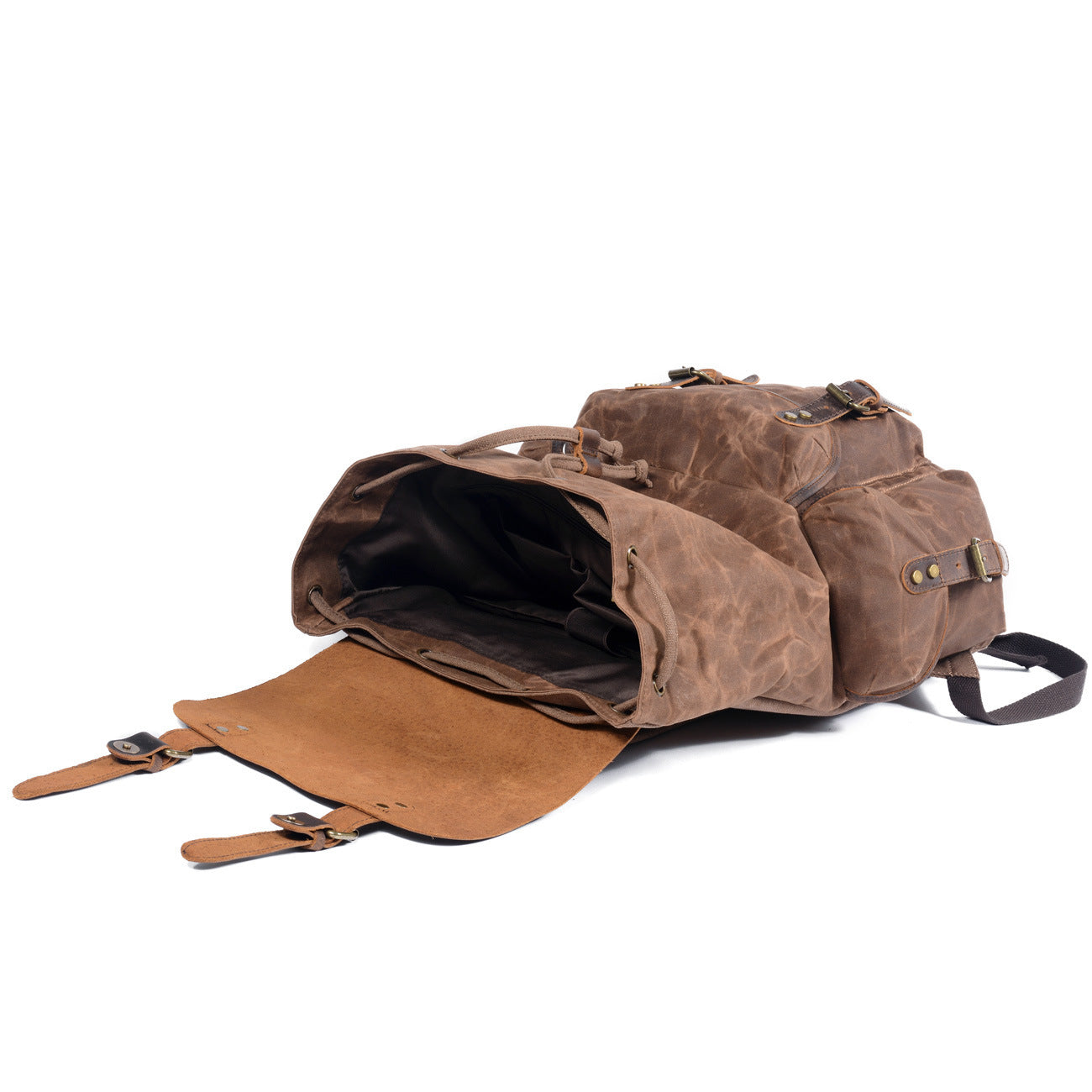 The Pathfinder™ Leather-Flap Backpack