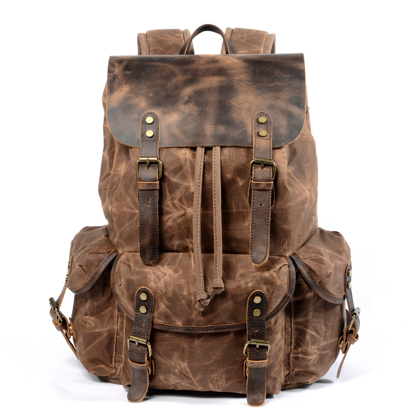 The Pathfinder™ Leather-Flap Backpack